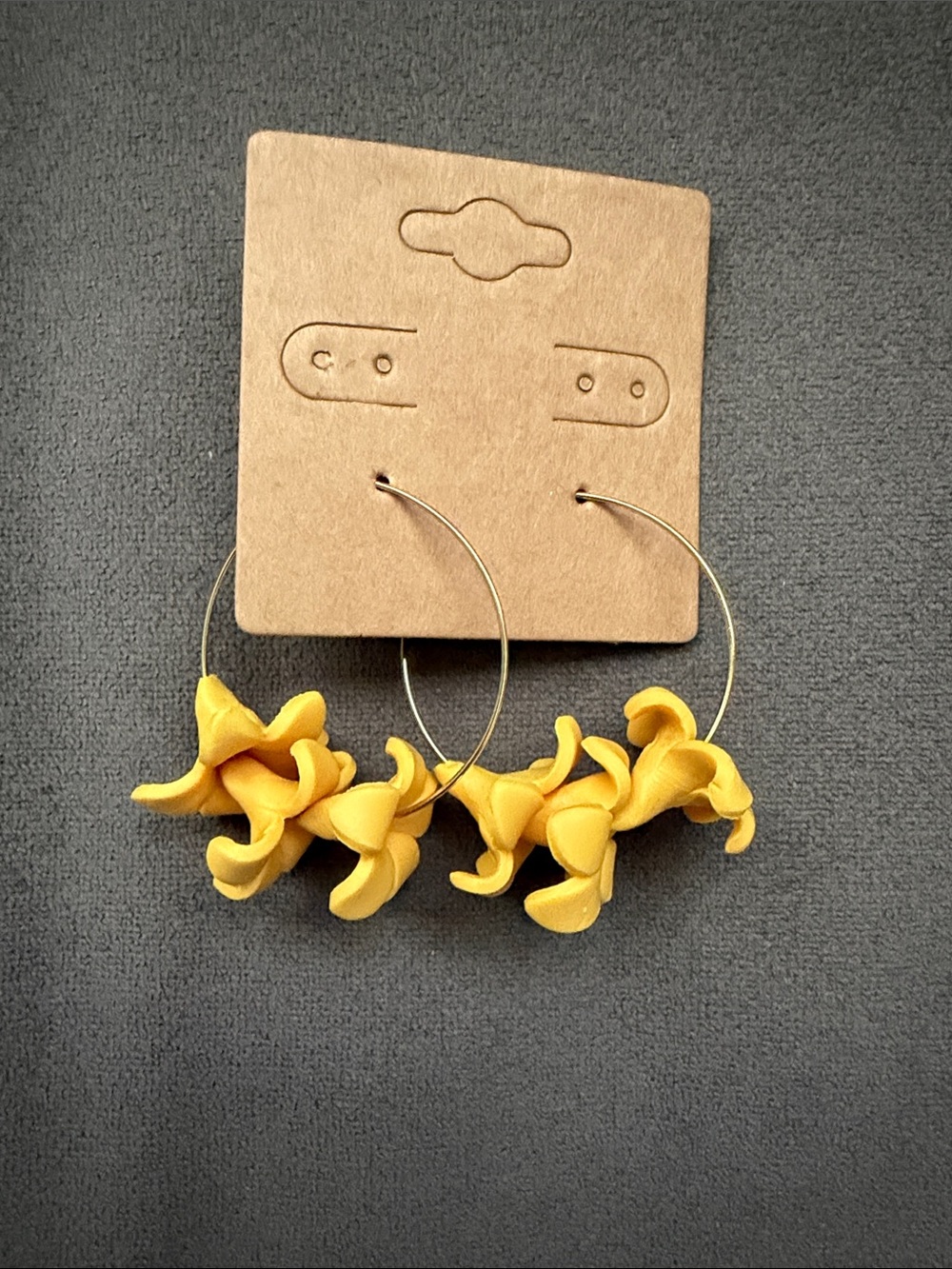 Puakenikeni Lei Clay Flower Hoop Earrings